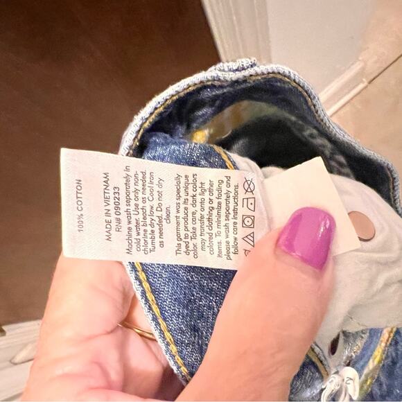 Pacsun ultra high rise vintage button fly floral embroidered size 26 - Picture 7 of 7